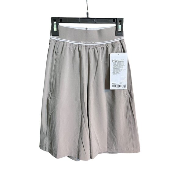 Lululemon Swift Relaxed 9" Shorts With Logo Waistband Warm Ash Grey - Size XXXS - Picture 2 of 6